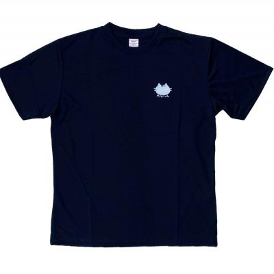 たてにゃんTシャツ紺 前.jpg